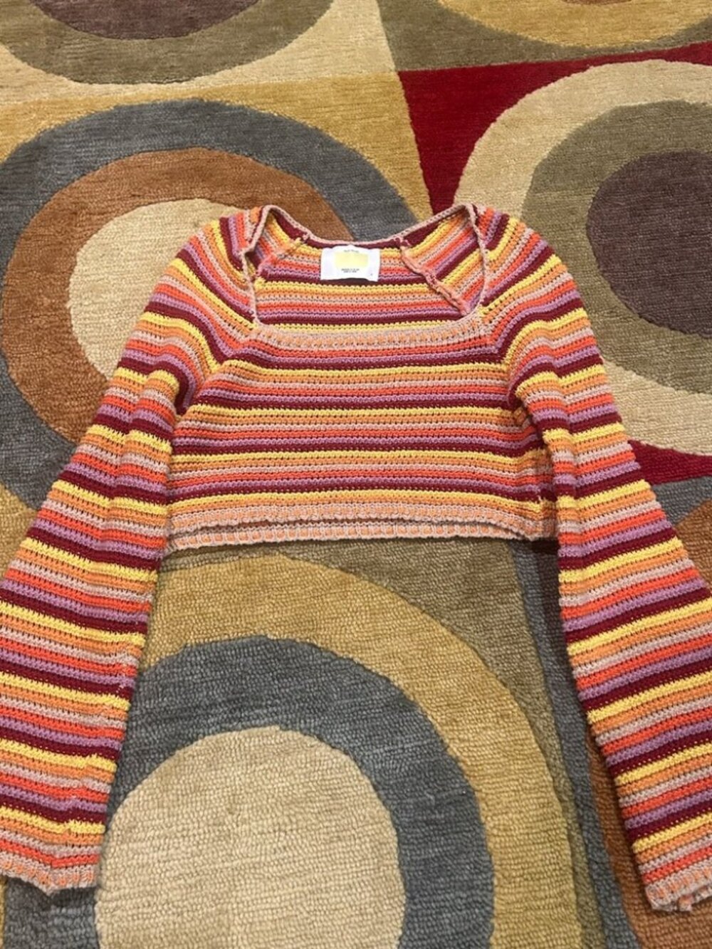 Yellow the label crochet long sleeve